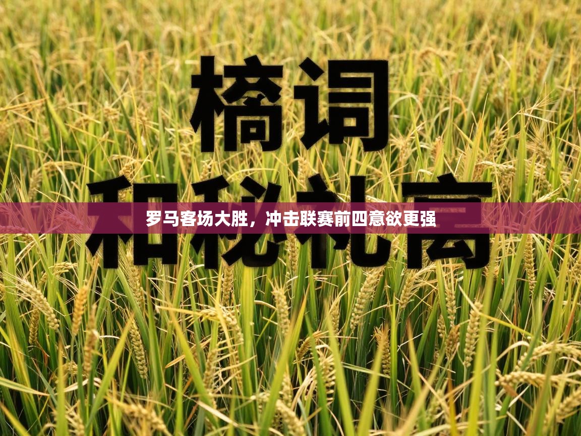 罗马客场大胜，冲击联赛前四意欲更强  第2张